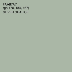 #AAB7A7 - Silver Chalice Color Image
